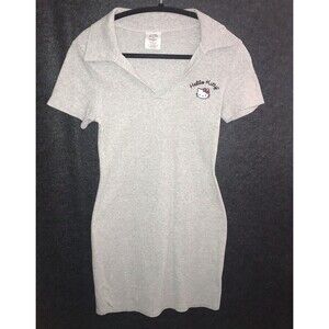 Hello Kitty Sanrio Dress Bodycon Medium Collar Polo Embroidered Logo Ribbed